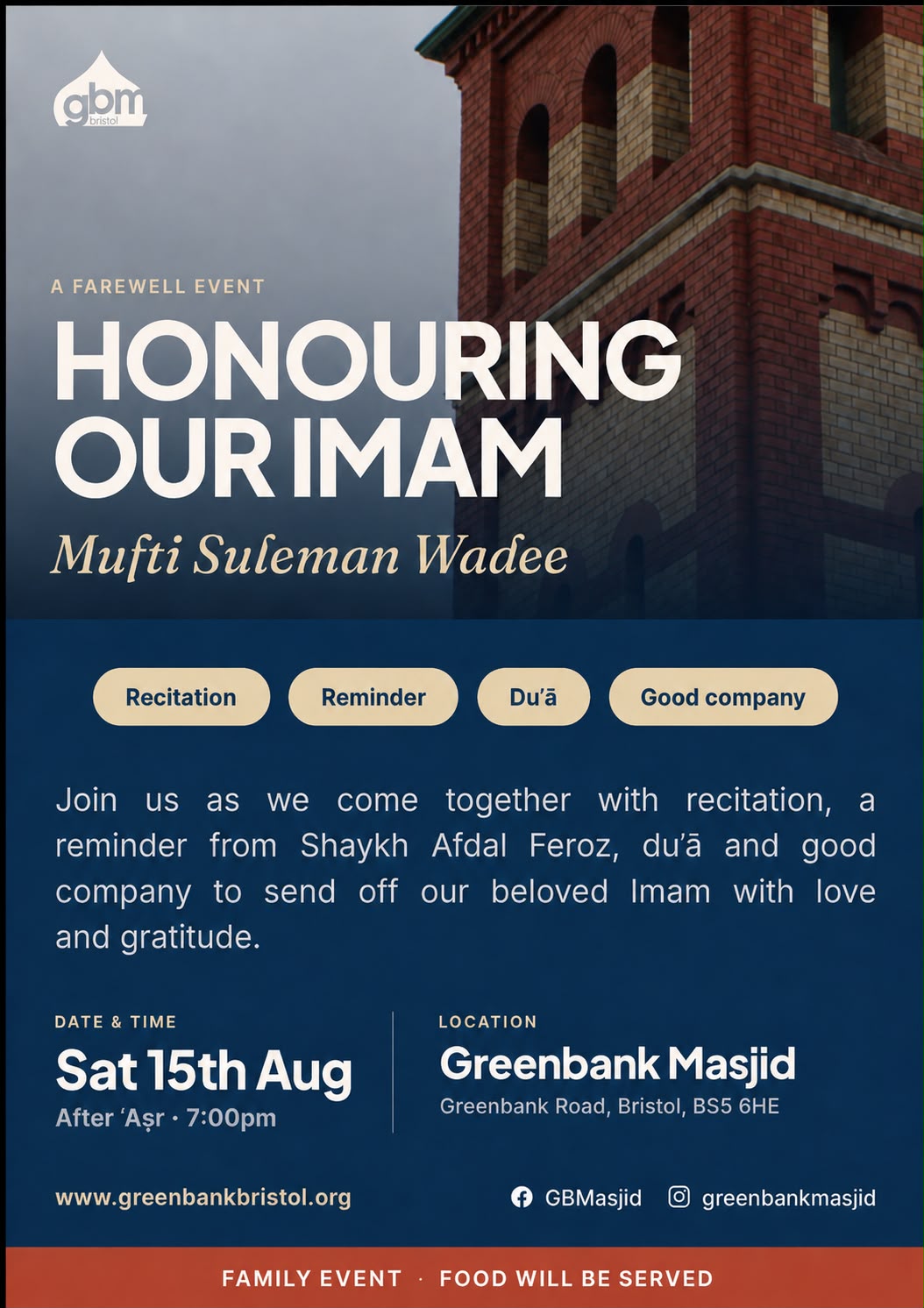 Honouring our imam - Mufti Suleman Wadee